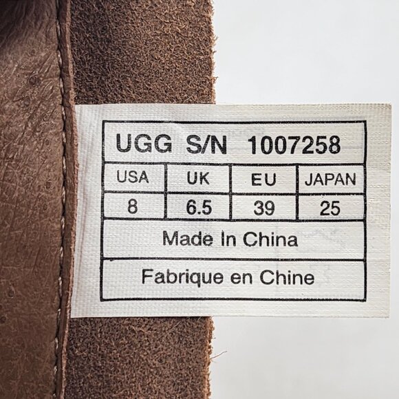 UGG Volta Suede Ankle Booties With Buckles Zip Tan Brown - Picture 11 of 12